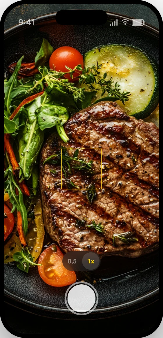 CalZen AI camera scanning food