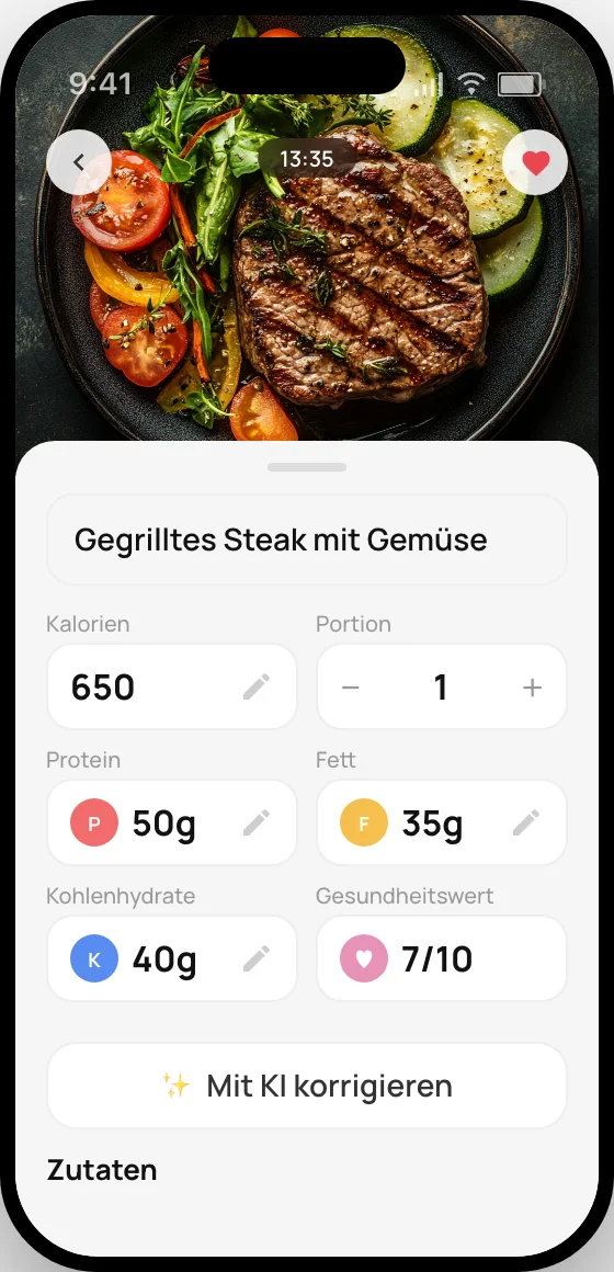 CalZen Nährwert-Analyse